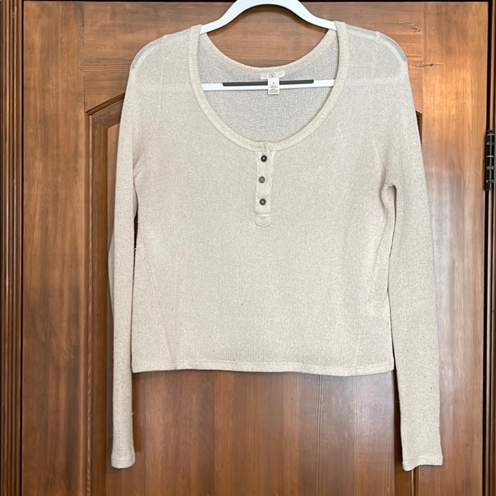 BP cream long sleeve sweater top